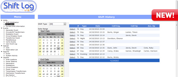 ixanos shift log old interface